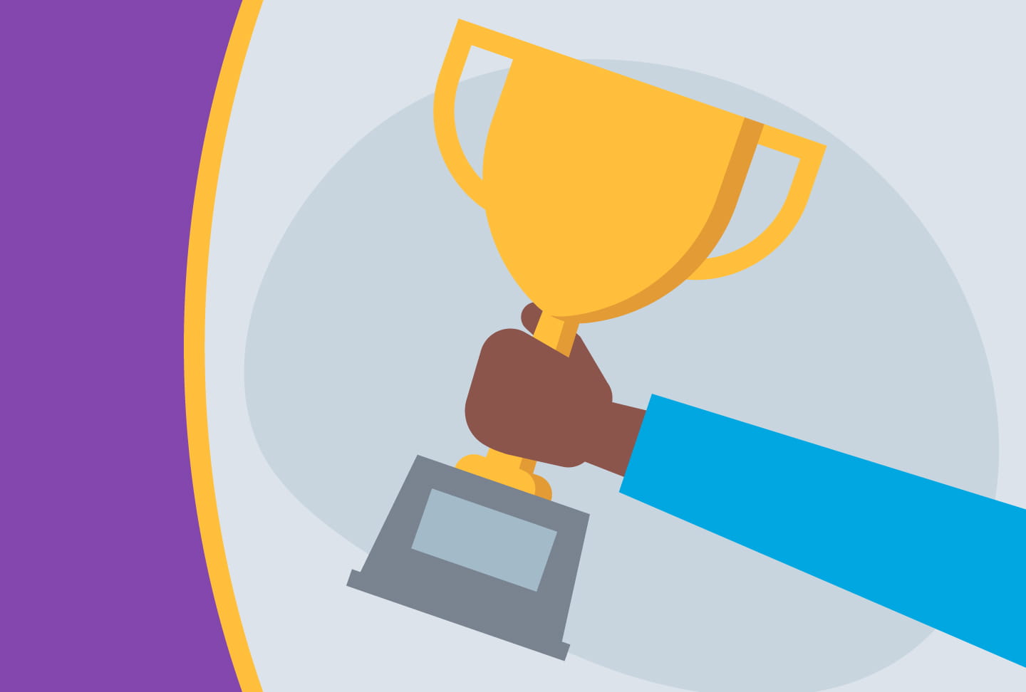 Wellstar Health System Celebrates Accolades Illustration of hand holding trophy