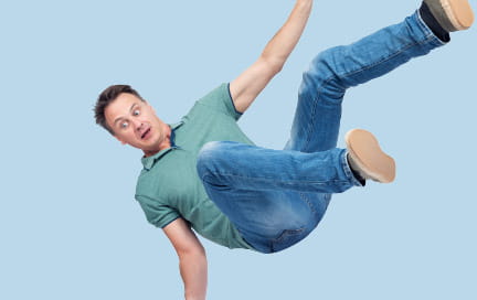 Injuries Aren't Convenient. But Wellstar Ortho-On-Demand Is. Person falling