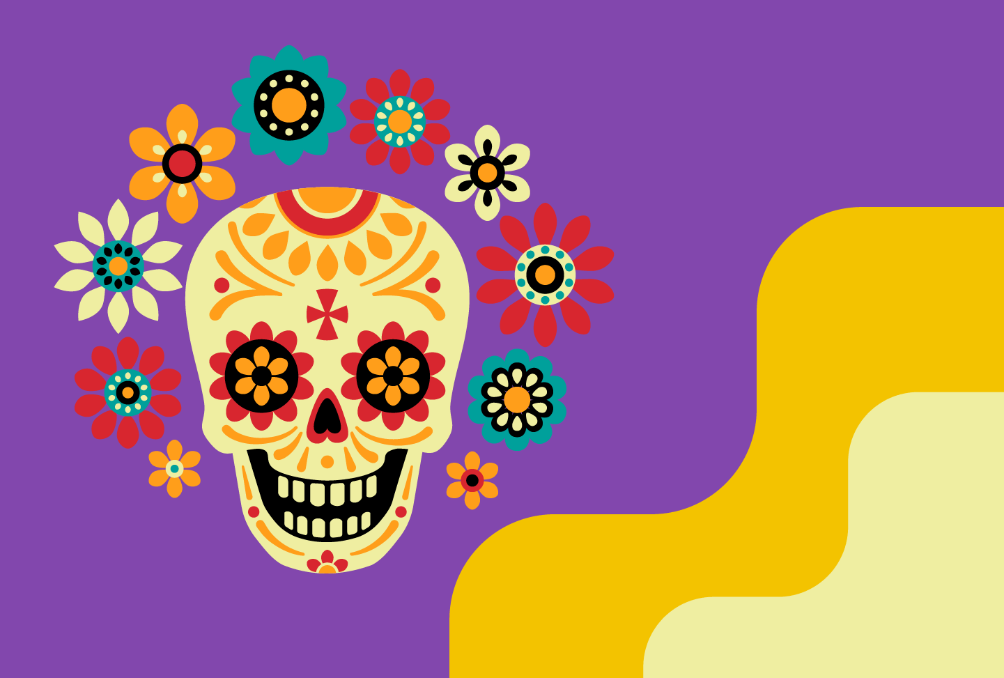 Día de los Muertos 2021: A time to honor and safely celebrate skull with flowers