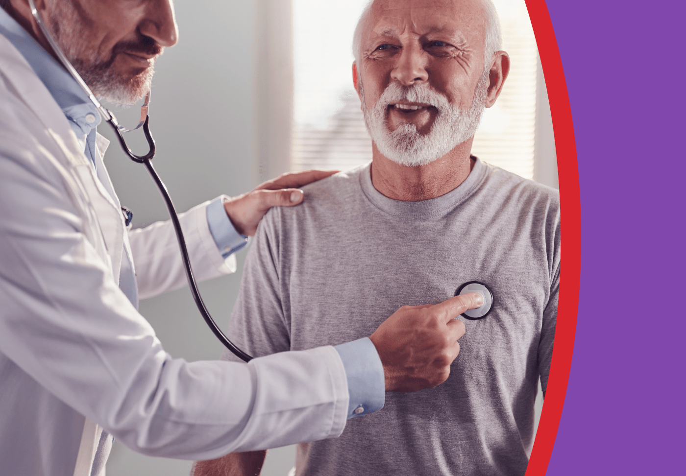 Top Marks for Heart Care at Wellstar Kennestone Regional Medical Center  Doctor listening to patient's heart with stethoscope