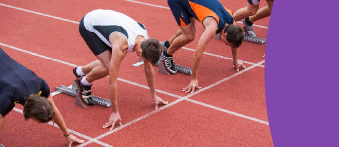 XanderCare Runners take their mark on the track.