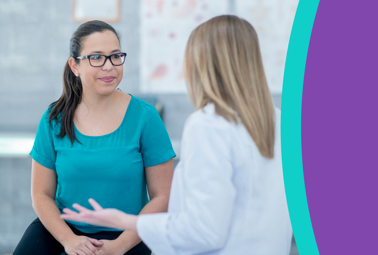 Personalized Breast Care Close to Home at Wellstar North Fulton A healthcare provider consults with her patient