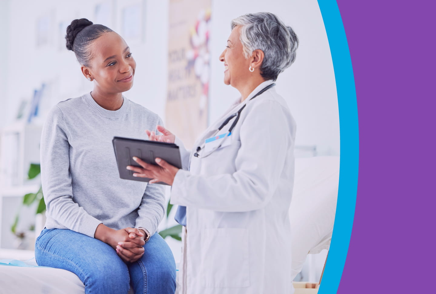 Make Your Preventative Care a Priority Provider speaking with patient