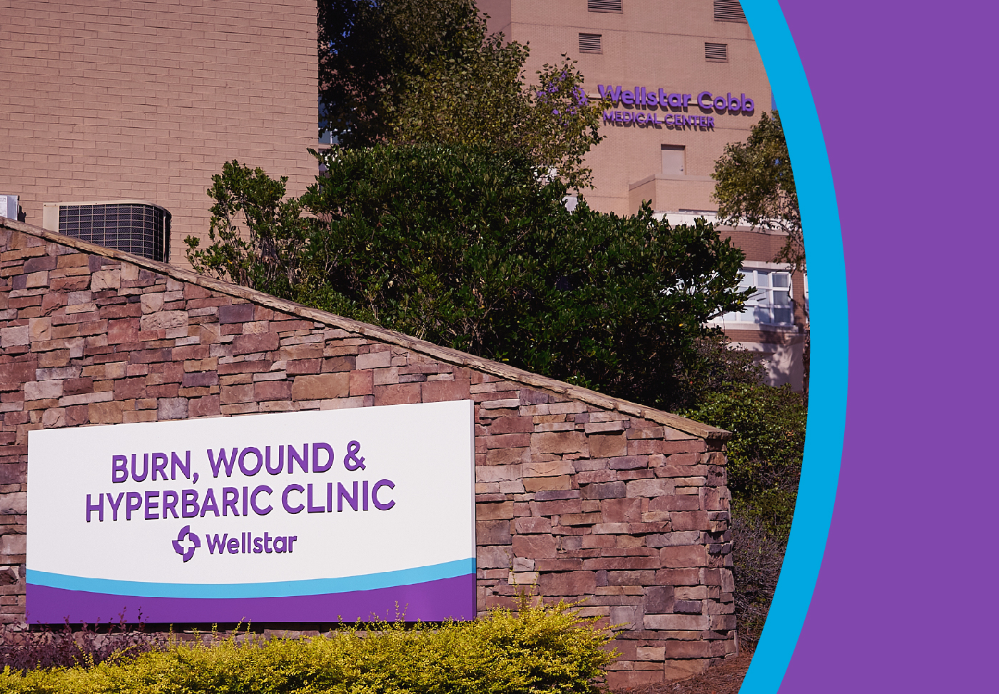 Signage for Burn, Wound & Hyperbaric Clinic at Wellstar Cobb Medical Center